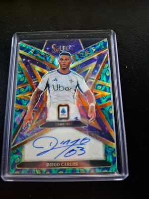 Diego Carlos 2025-26 Panini Select Peacock Auto like new