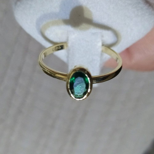 Gold 14k ring with zircon new, size 55