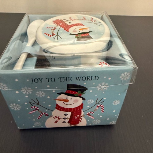Christmas mug with lid and spoon new in box