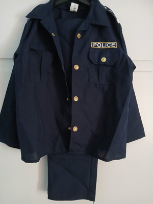 Police costume for children 9 to 10 years like new