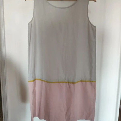 Cos silk blend dress XS/S light grey pink like new