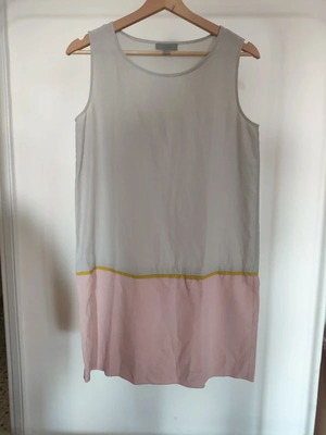 Cos silk blend dress XS/S light grey pink like new