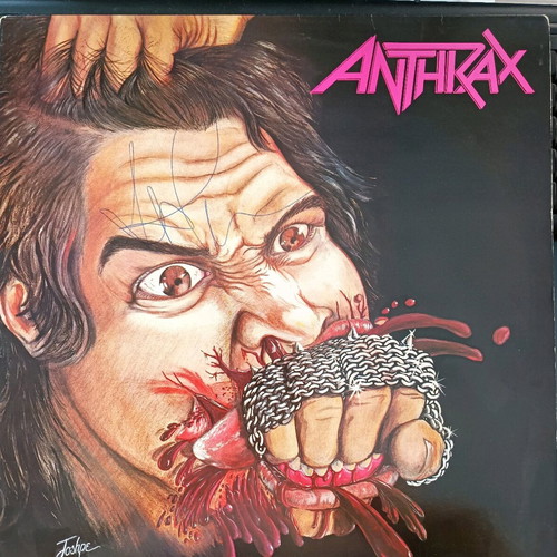 Anthrax Fistful Of Metal album signed, like new, metal