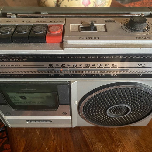 Sanyo vintage radio cassette player used with Giannis Parios cassette