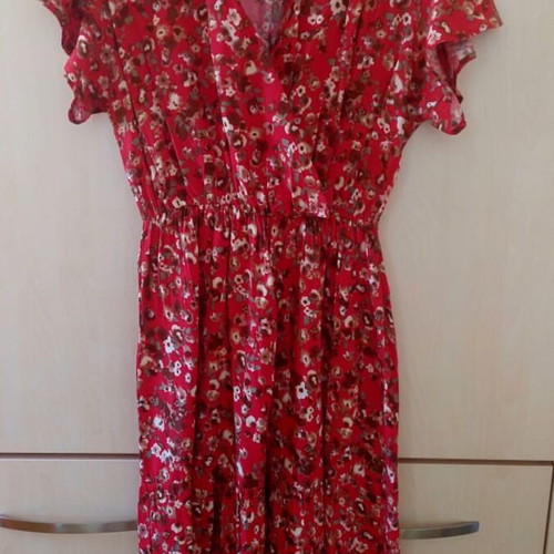 Summer dress floral pattern, like new, viscose, size XL