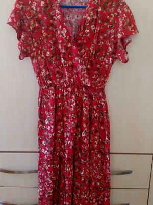 Summer dress floral pattern, like new, viscose, size XL