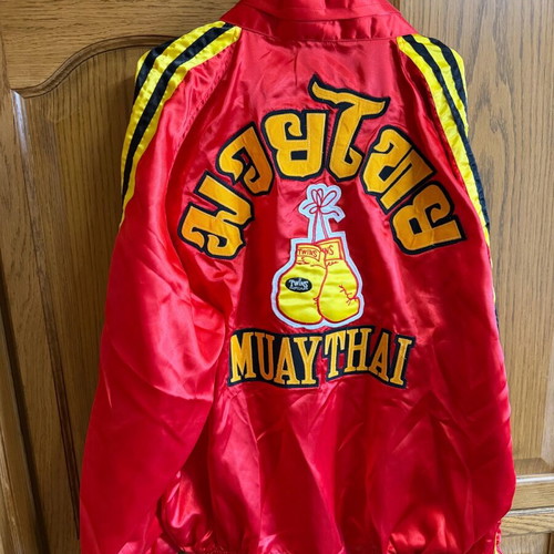 Twins tracksuit men XL red satin like new