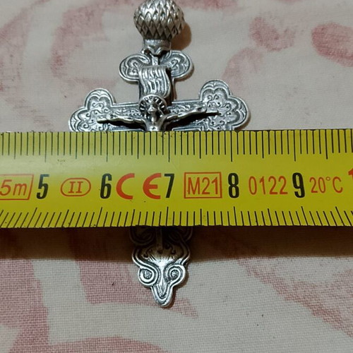 Byzantine Silver Cross with Chain new, 18.66g