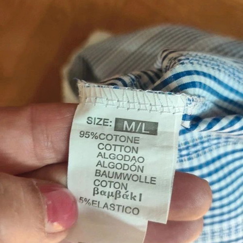Blu Deise blouse like new, light cotton, blue and white, sizes M/L