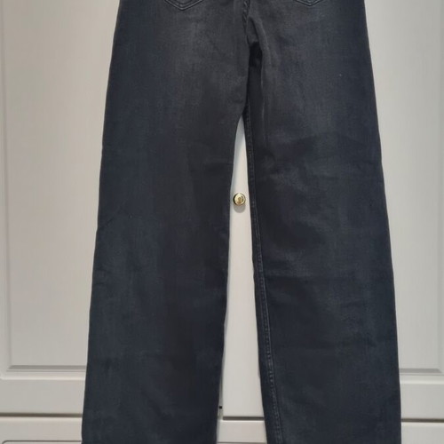 Jean with crooked button fastening black size small, new with tags