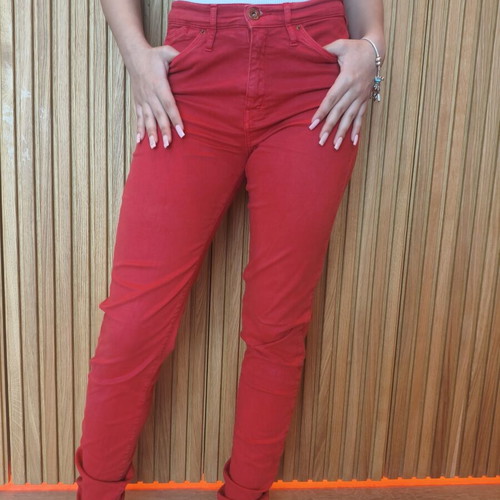 Edward Jeans red fabric pants size S like new