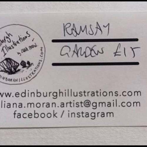 Ramsay Garden illustration print by Liana Moran, Edinburgh