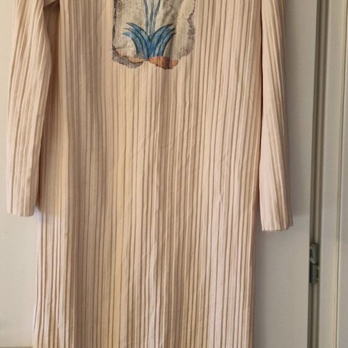 Dress with Minoan flower used, beige, size Large