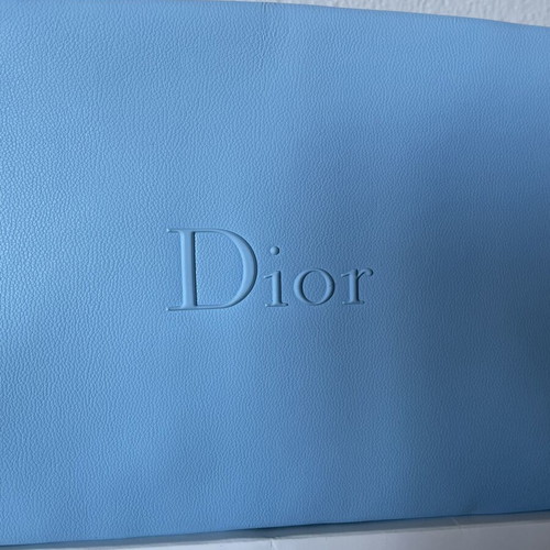 Dior Beautè pouch with metal star CD, ciel blue