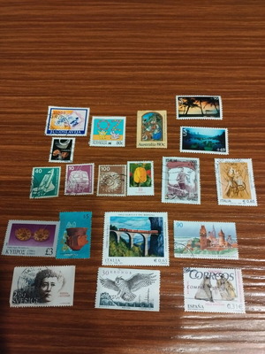 Foreign stamps used, 19 different