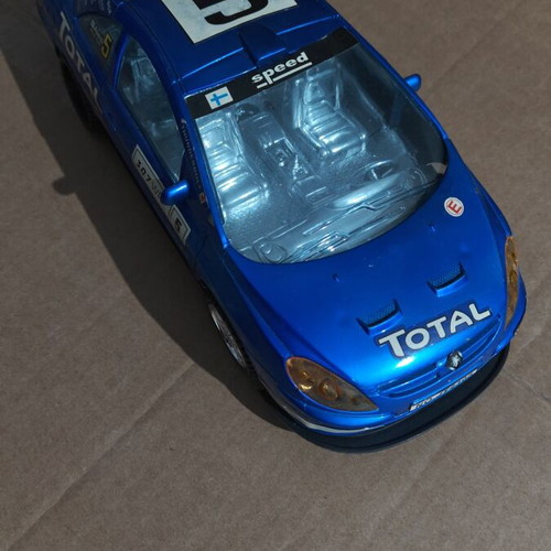 Toy car used, non-functional for spare parts without remote control