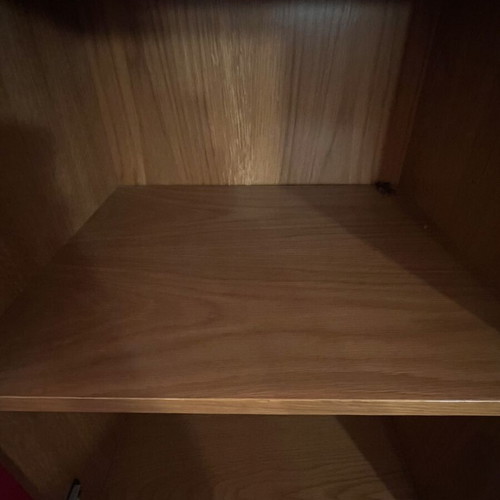 Custom Made Display Cabinets and Bookcases Set of 2, Oak Veneer Wood