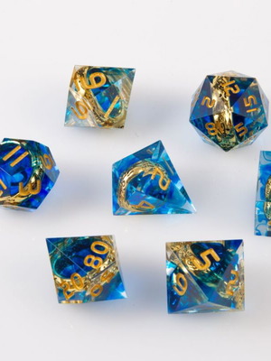 Dungeons & Dragons Dice Set with Pouch new sharp-edge