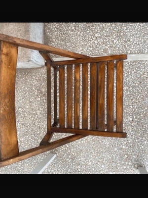 Wooden vintage chair used, ideal for balcony