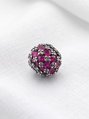Pandora Pavé Round Pink Charm Infinity Symbol new
