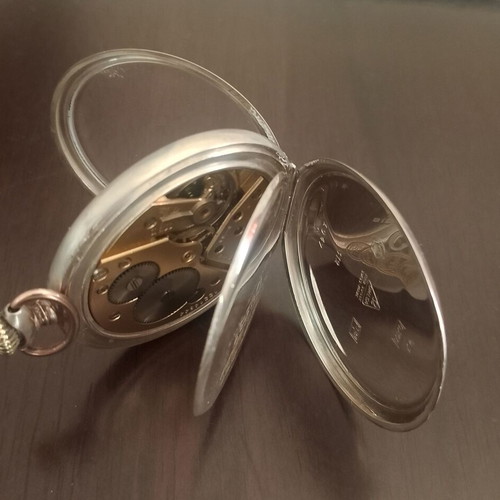 Omega Lepine Pocket Watch like new, silver 0.800, 1950