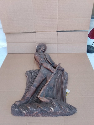 Clay wall hanging used, 38x24 cm