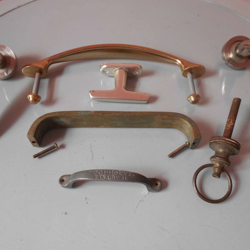 Metal door accessories used, wooden doors, 50 cm handle, knobs