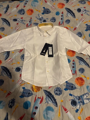 White Marasil shirt for 6 years old, size 116, new