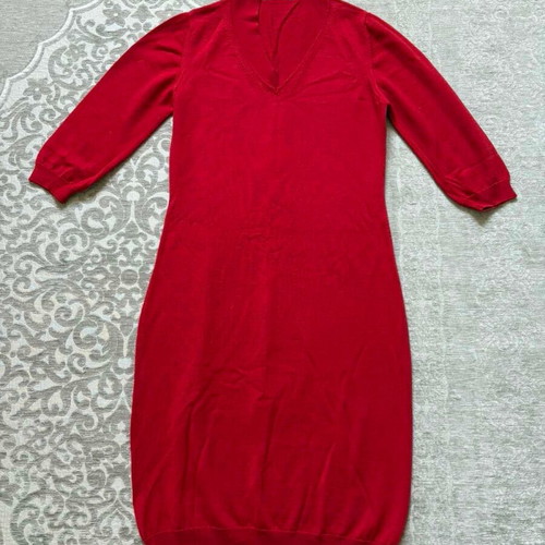 Light wool dress red, sizes S/M, never used