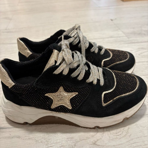 Γυναικεία sneaker αθλητικά Rococo 39 σαν καινούργια, μαύρο και χρυσαφί