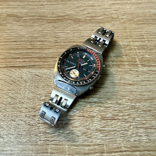 Seiko 6139-6031 Coke Vintage Chronograph watch used with original bracelet