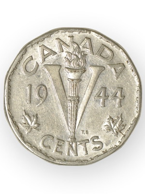 Canada 5 Cent 1944 coin used