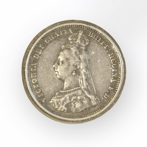 Great Britain 1 Shilling 1889 silver coin used