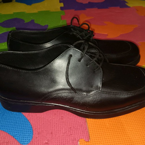 Black men's leather shoes scarponi like new, size 43