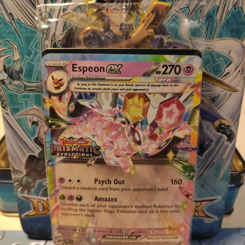 Espeon ex Prismatic Evolutions Stamped Promo card new