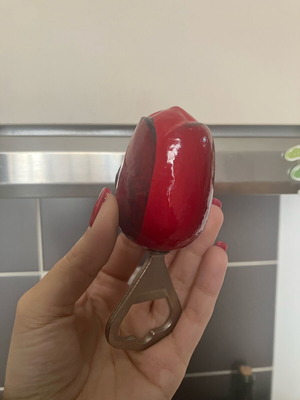 Large wooden magnet and bottle opener like new