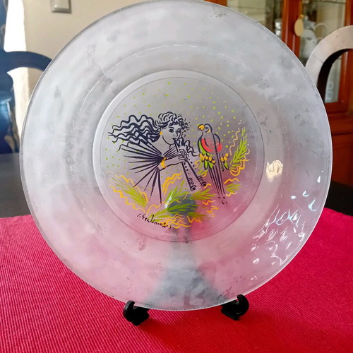Collectible Stathopoulos plate like new, 20×20 cm
