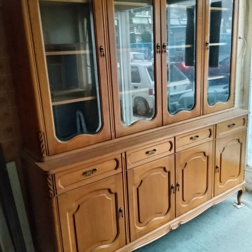 Handmade walnut buffet cabinet like new, classic vintage style