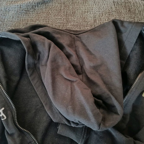 Benetton jacket with hood like new, black, size 11-12