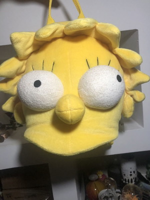 Lisa Simpson 3D plush backpack vintage 90s, used