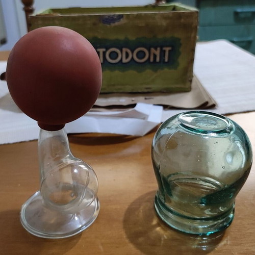 Smaltodont wooden box used from 1940s pharmacy