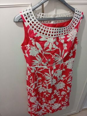 Jessica Howard sleeveless summer midi dress 100% cotton like new, size 8
