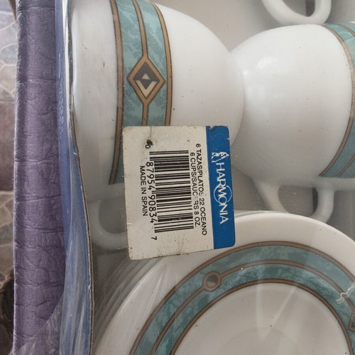 Harmonia Oceano tea and coffee cup set, 6 pcs, tempered glass