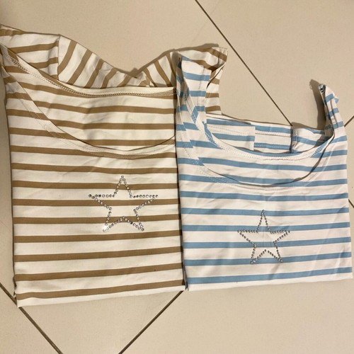 Striped blouse set Marks & Spencer like new, white and turquoise