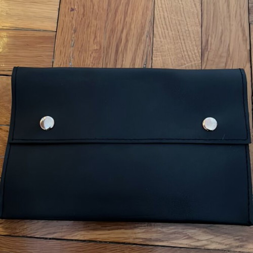Wallet like new, large, black with belt loop