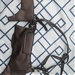  Καινούργιο τσαντάκι καφέ τσάντα ώμου με αποσπώμενο χερούλι & αποσπώμενο rμίνι πορτοφολάκι & φερμουάρ ιδανική για δώρο