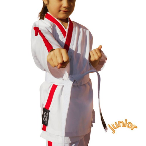 Legendary Karate Suit with White and Red Stripe New