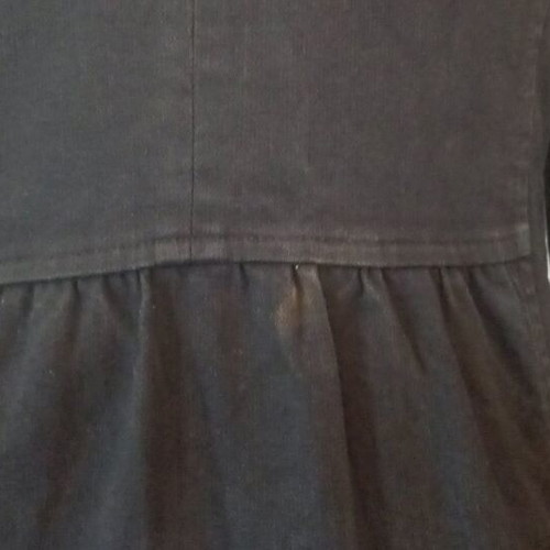 Benetton coat used black XS 98% cotton 2% elastane