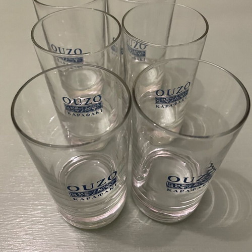 Ouzo glasses like new, set of six