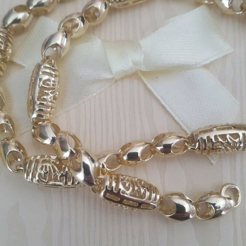 Men's necklace 55 cm new, gold-colored